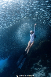 in the arms of the underwater world by Daria Sinitsina 